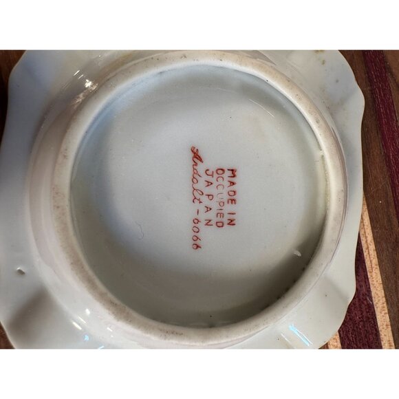 SET of 2 VTG Ardalt Porcelain Ashtrays Made in Occupied Japan (1945-1952) Floral - Picture 4 of 7